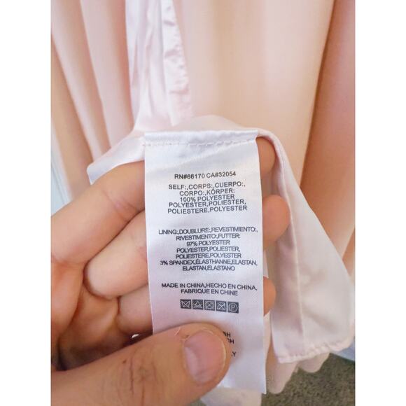 NWT BHLDN Anthropologie Blush Pink Halter Gown Dress XS Bridesmaid Wedding Event - Picture 7 of 10